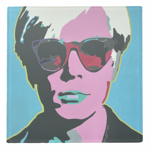 Andy Warhol - personalised beer coaster by Kirstie Taylor