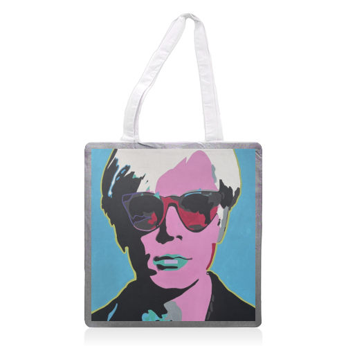 Andy Warhol - printed canvas tote bag by Kirstie Taylor