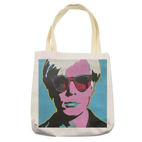 Andy Warhol - printed canvas tote bag by Kirstie Taylor