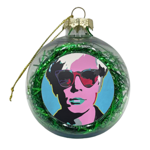 Andy Warhol - xmas bauble by Kirstie Taylor