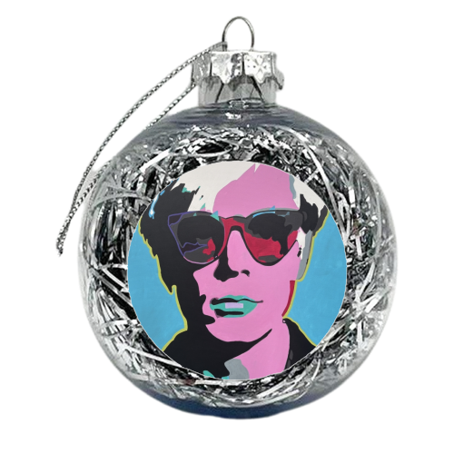 Andy Warhol - xmas bauble by Kirstie Taylor