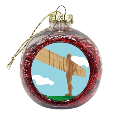 Angel of The North - xmas bauble by Sally Cox