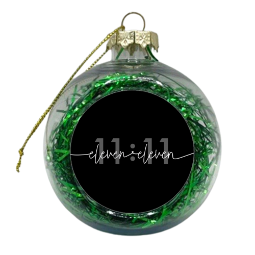 Angel numbers 11:11 for luck - xmas bauble by The Girl Next Draw