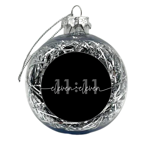 Angel numbers 11:11 for luck - xmas bauble by The Girl Next Draw