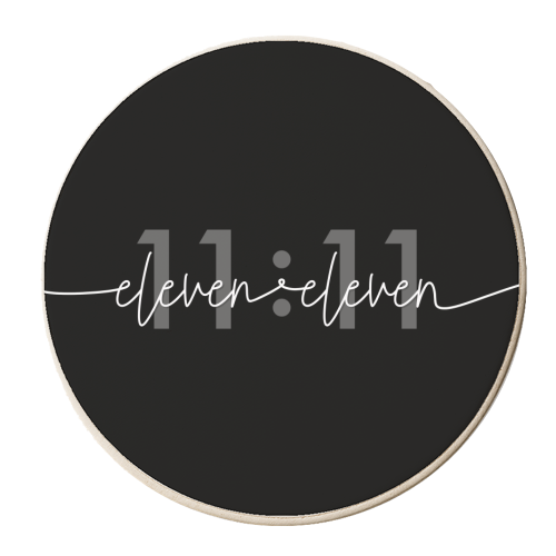 Angel numbers 11:11 for luck - personalised beer coaster by The Girl Next Draw