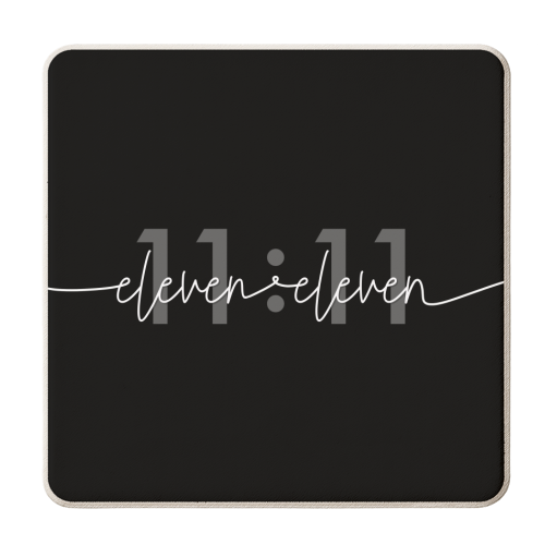 Angel numbers 11:11 for luck - personalised beer coaster by The Girl Next Draw