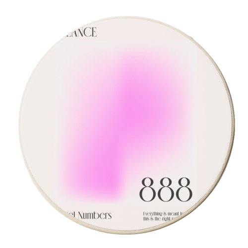 Angel Numbers 888 Balance - personalised beer coaster by Move Studio