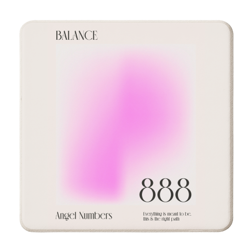 Angel Numbers 888 Balance - personalised beer coaster by Move Studio
