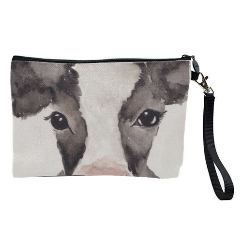 Cow mugshot - pretty makeup bag by Linbylane