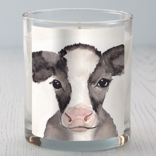 Cow mugshot - scented candle by Linbylane