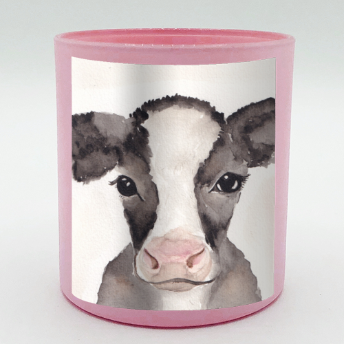 Cow mugshot - scented candle by Linbylane