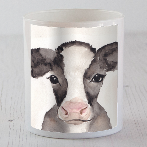 Cow mugshot - scented candle by Linbylane