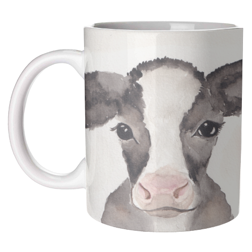 Cow mugshot - unique mug by Linbylane