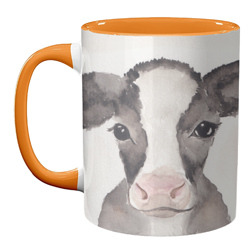 Cow mugshot - unique mug by Linbylane