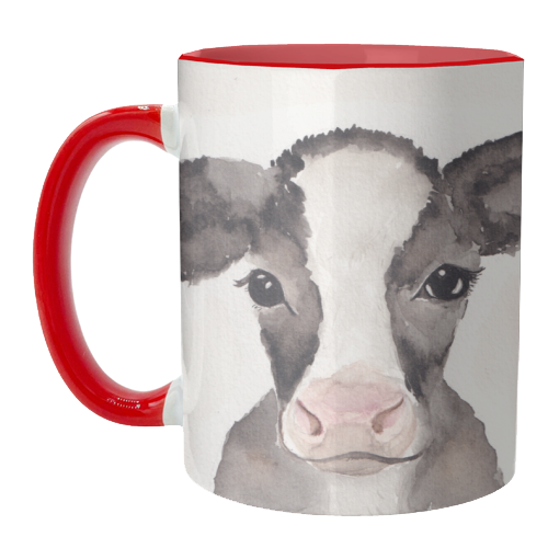 Cow mugshot - unique mug by Linbylane