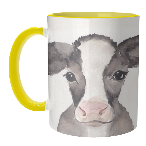 Cow mugshot - unique mug by Linbylane