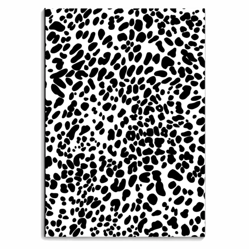 Animal print in black and white - personalised A4, A5, A6 notebook by The Girl Next Draw