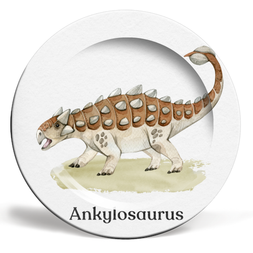 Ankylosaurus - ceramic dinner plate by Gal Design