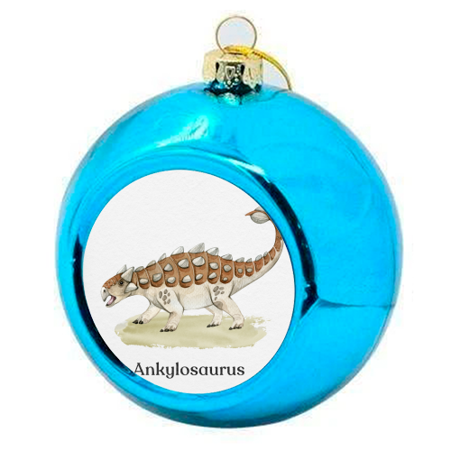 Ankylosaurus - colourful christmas bauble by Gal Design