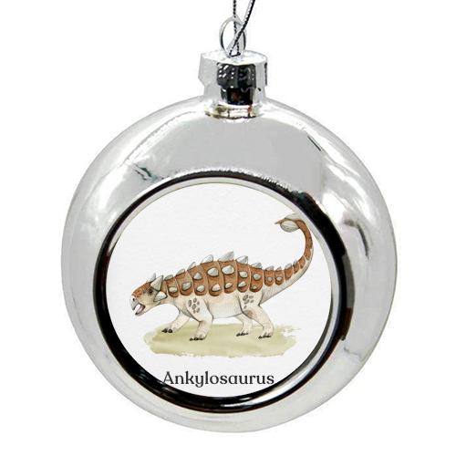 Ankylosaurus - colourful christmas bauble by Gal Design