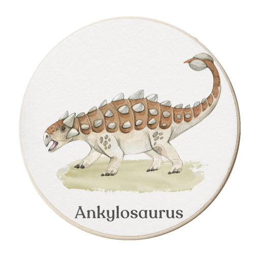 Ankylosaurus - personalised beer coaster by Gal Design
