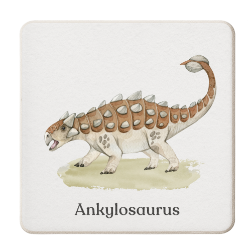 Ankylosaurus - personalised beer coaster by Gal Design
