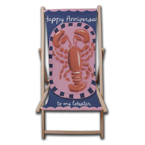 Anniversary my lobster - canvas deck chair by Giddy Kipper