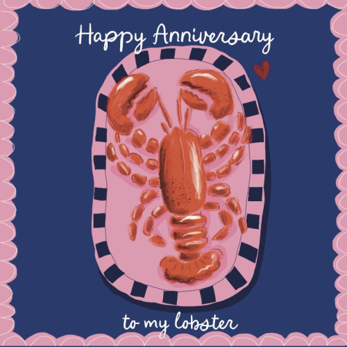 Anniversary my lobster - Die Cut Sticker by Giddy Kipper