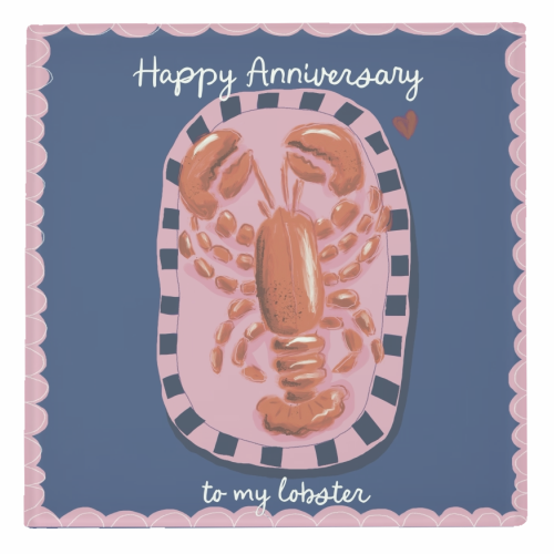Anniversary my lobster - personalised beer coaster by Giddy Kipper