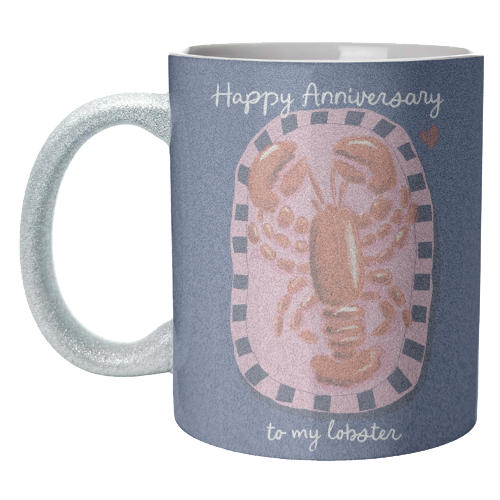 Anniversary my lobster - unique mug by Giddy Kipper