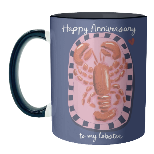 Anniversary my lobster - unique mug by Giddy Kipper