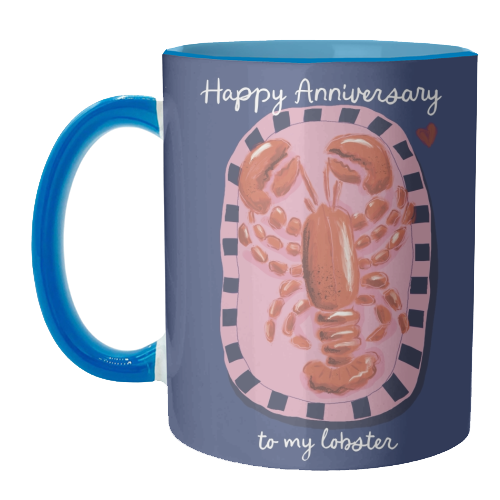 Anniversary my lobster - unique mug by Giddy Kipper