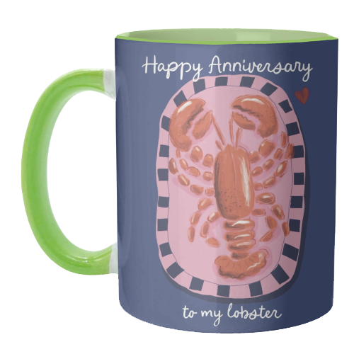 Anniversary my lobster - unique mug by Giddy Kipper