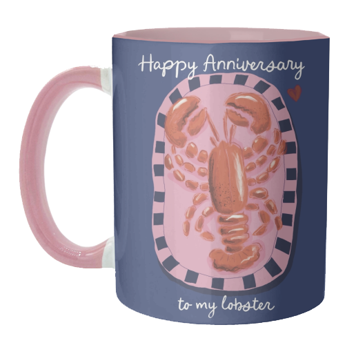 Anniversary my lobster - unique mug by Giddy Kipper