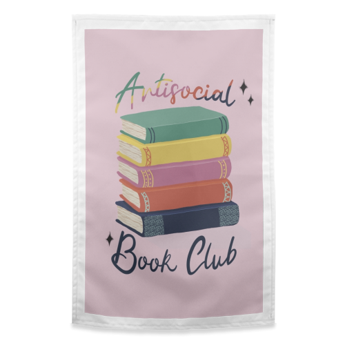 Antisocial Book Club - funny tea towel by Giddy Kipper