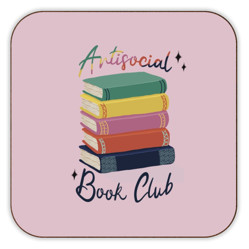 Antisocial Book Club - personalised beer coaster by Giddy Kipper