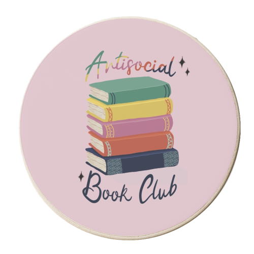 Antisocial Book Club - personalised beer coaster by Giddy Kipper