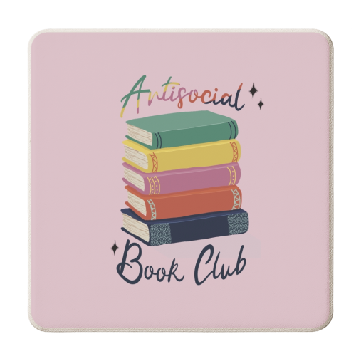 Antisocial Book Club - personalised beer coaster by Giddy Kipper