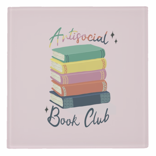 Antisocial Book Club - personalised beer coaster by Giddy Kipper