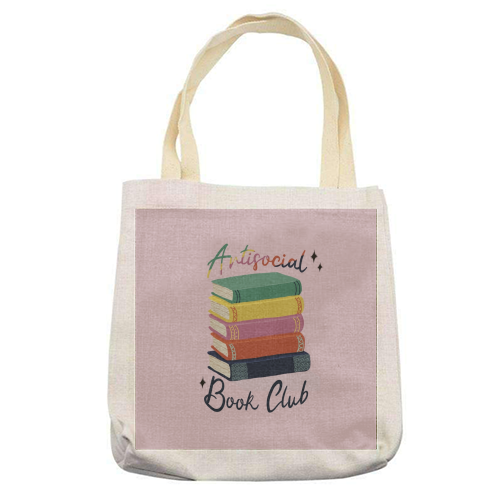 Antisocial Book Club - printed canvas tote bag by Giddy Kipper