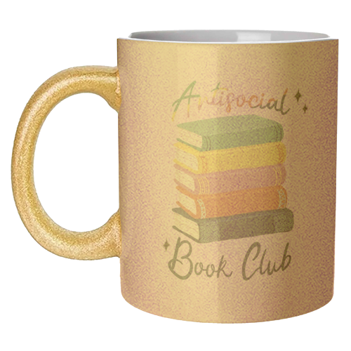 Antisocial Book Club - unique mug by Giddy Kipper