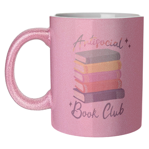 Antisocial Book Club - unique mug by Giddy Kipper