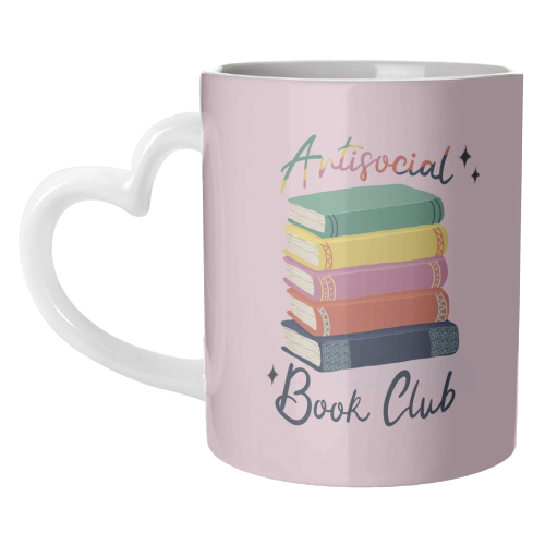 Antisocial Book Club - unique mug by Giddy Kipper