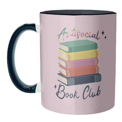 Antisocial Book Club - unique mug by Giddy Kipper