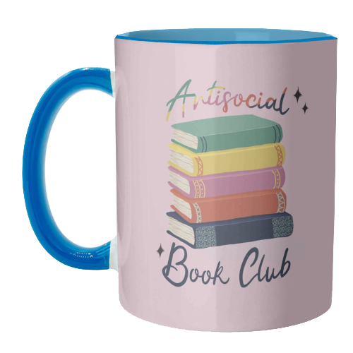 Antisocial Book Club - unique mug by Giddy Kipper