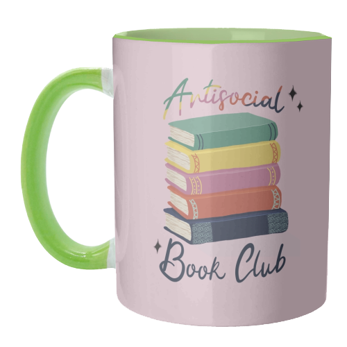 Antisocial Book Club - unique mug by Giddy Kipper
