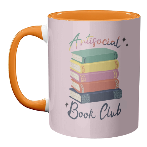 Antisocial Book Club - unique mug by Giddy Kipper