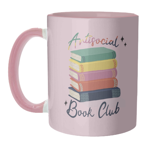 Antisocial Book Club - unique mug by Giddy Kipper