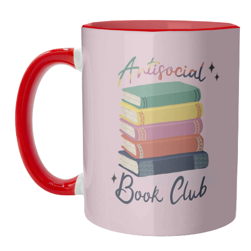 Antisocial Book Club - unique mug by Giddy Kipper