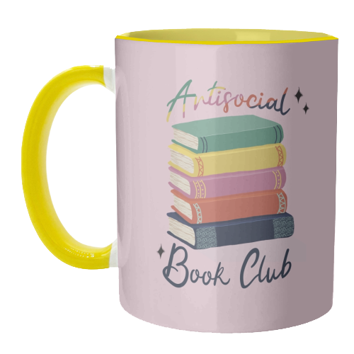 Antisocial Book Club - unique mug by Giddy Kipper